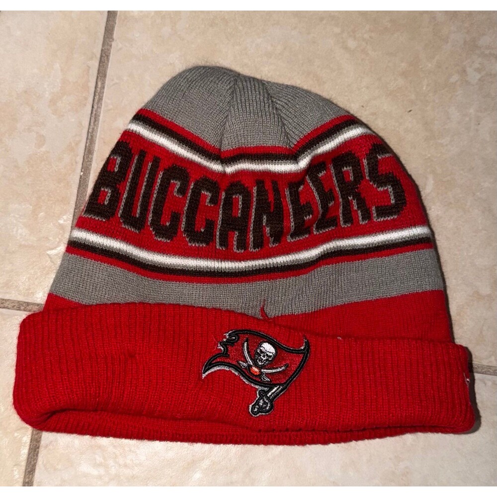 Tampa Bay Buccaneers NFL New Era Beanie Knit Hat Excellent Fleece Lined